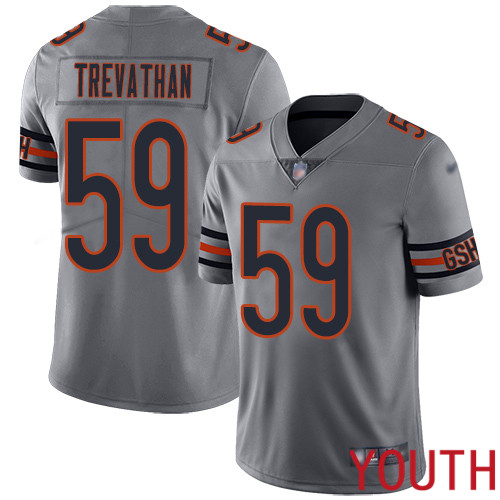 Chicago Bears Limited Silver Youth Danny Trevathan Jersey NFL Football #59 Inverted Legend->women nfl jersey->Women Jersey